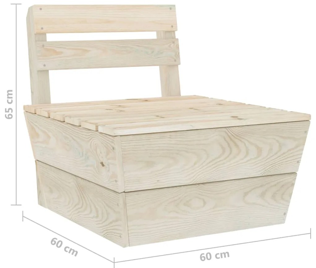 9 pcs conjunto lounge de paletes madeira de abeto impregnada