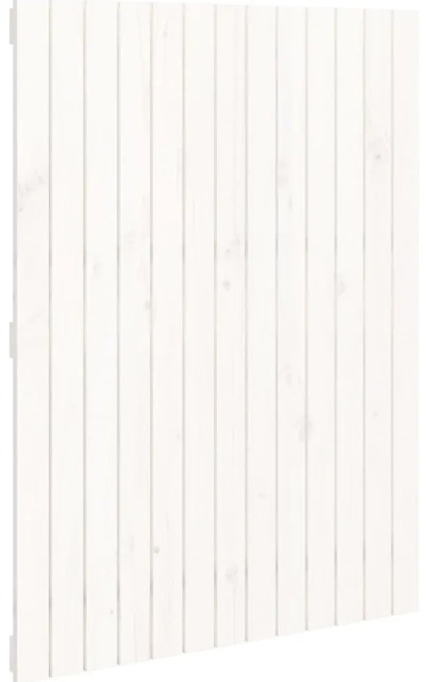 Cabeceira de parede 82,5x3x110cm madeira de pinho maciça branco