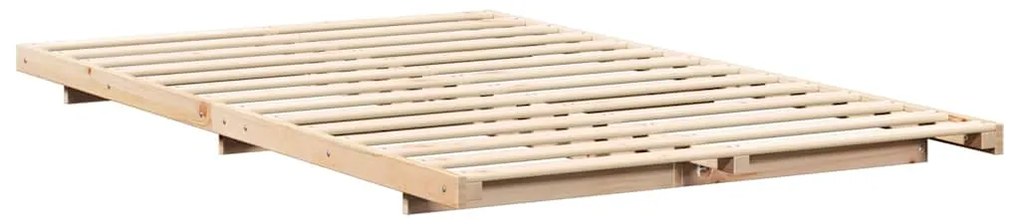 Estrutura de cama de chão Castanho 140 x 190 cm