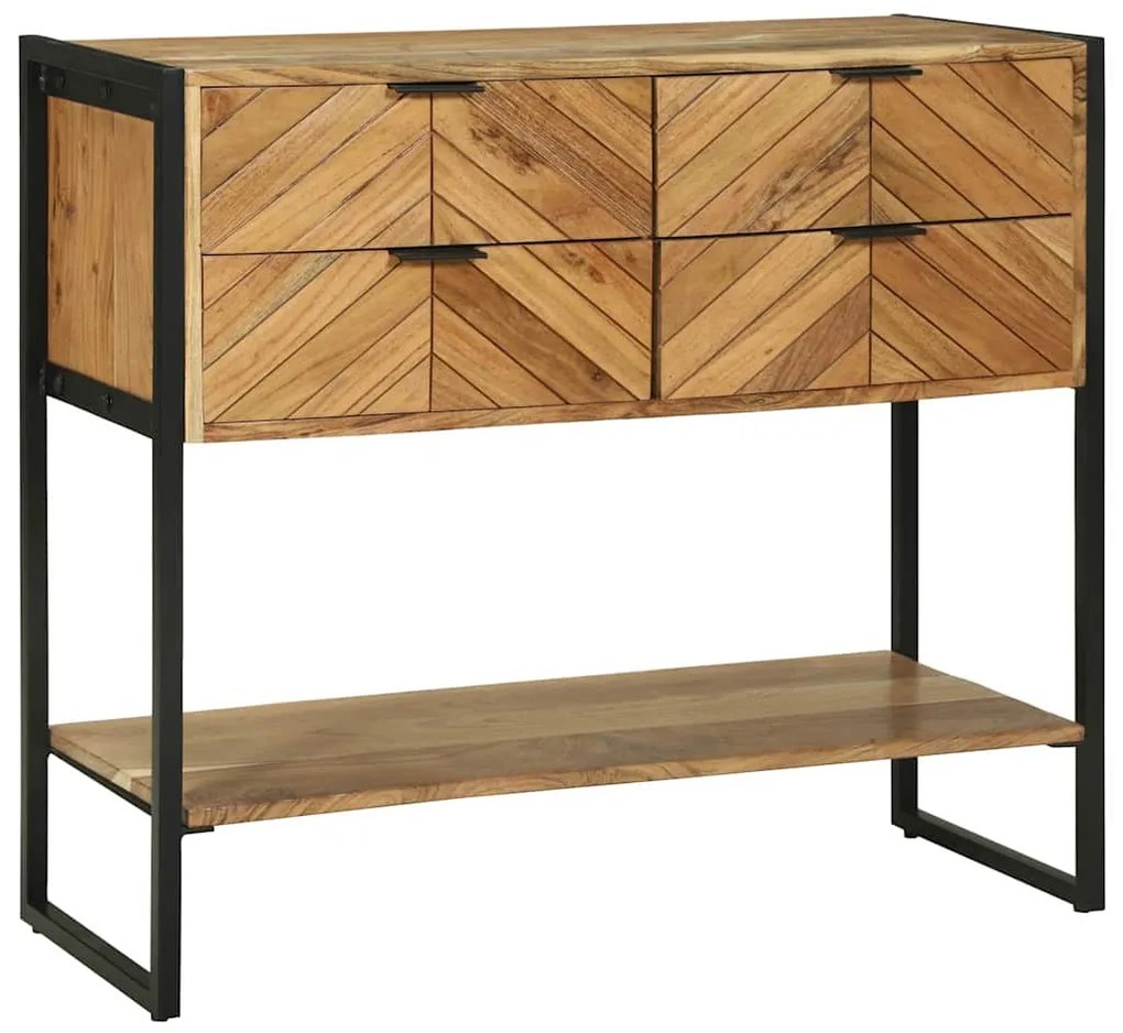 Mesa de Consola 90x35x80 cm Madeira Sólida Acácia