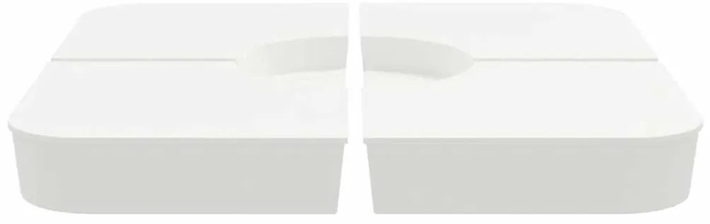 4 pcs conj. base para guarda-sol de suporte cruzado 100 kg PP