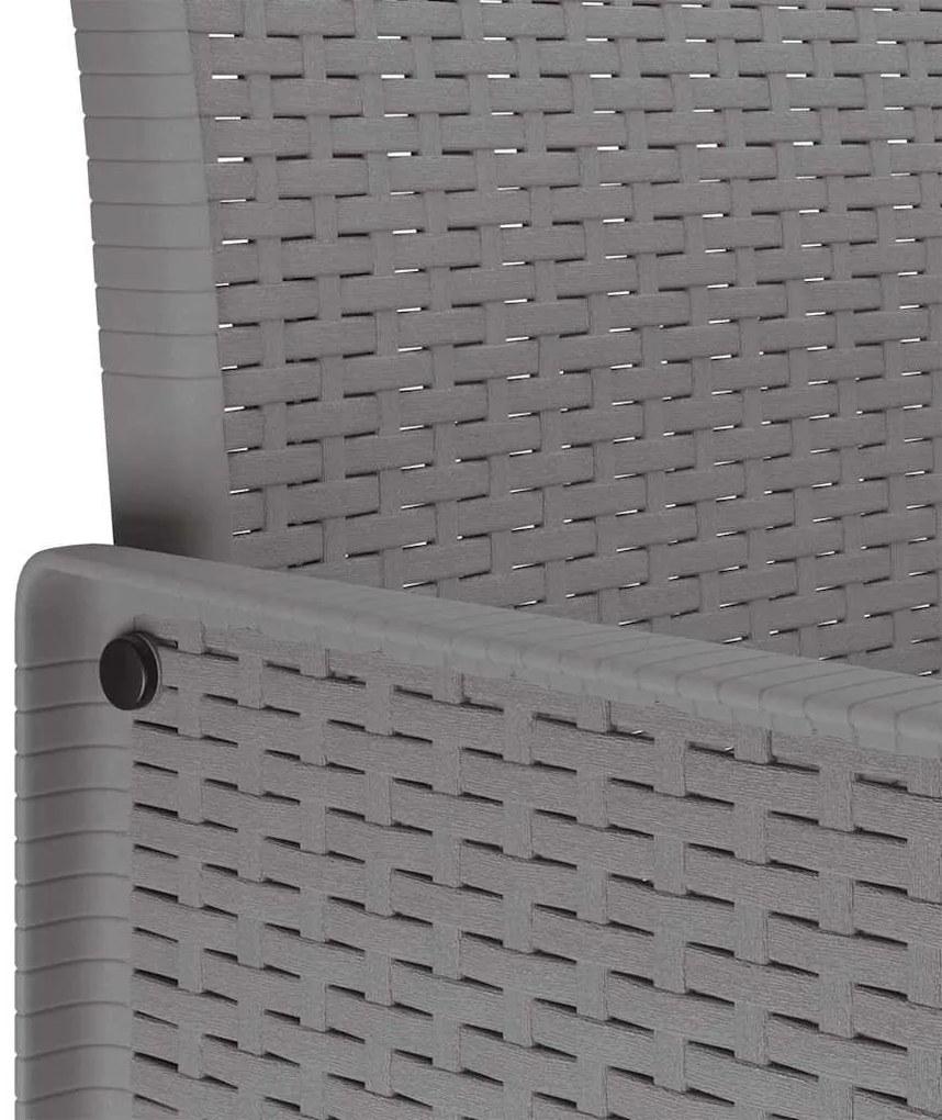 Conjunto de Jantar ao Ar Livre 9 pcs Branco 250 x 100 x 73 cm