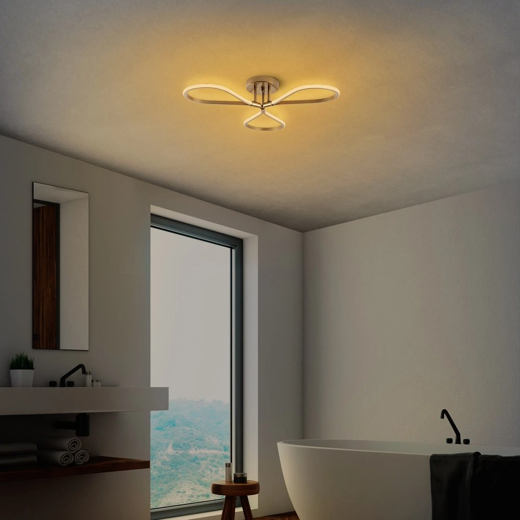 Candeeiro de Teto Damla – Dourado – 68x14x68 cm