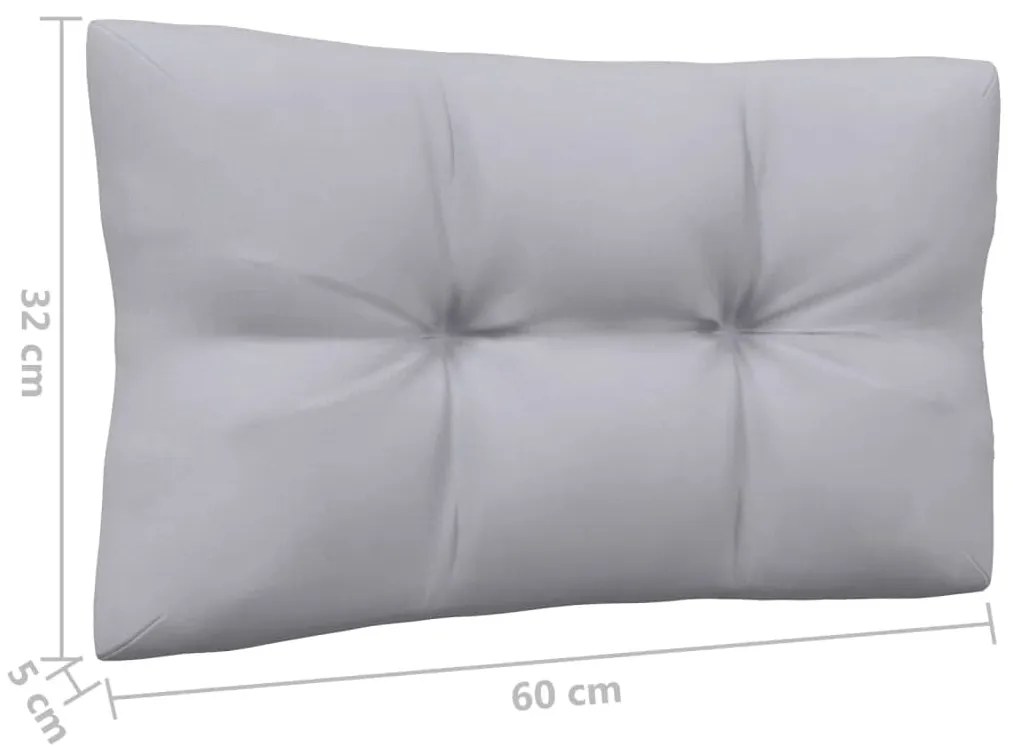 9 pcs conjunto lounge de jardim c/ almofadões cinzentos pinho