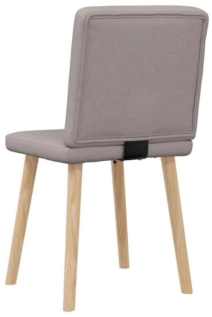 Cadeiras de jantar 2 pcs tecido cinzento-acastanhado