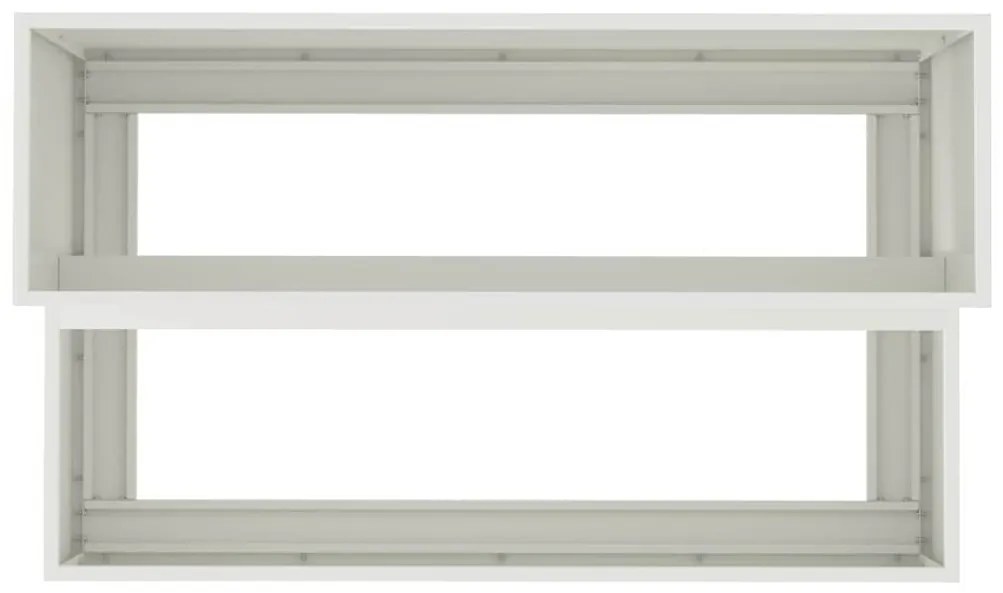 Jardineira 2 Níveis 100x60x45 cm Aço Branco