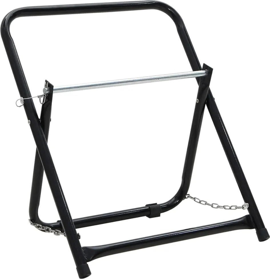 vidaXL Carrinho enrolador mangueira 48 cm 45 kg aço revestido pó preto