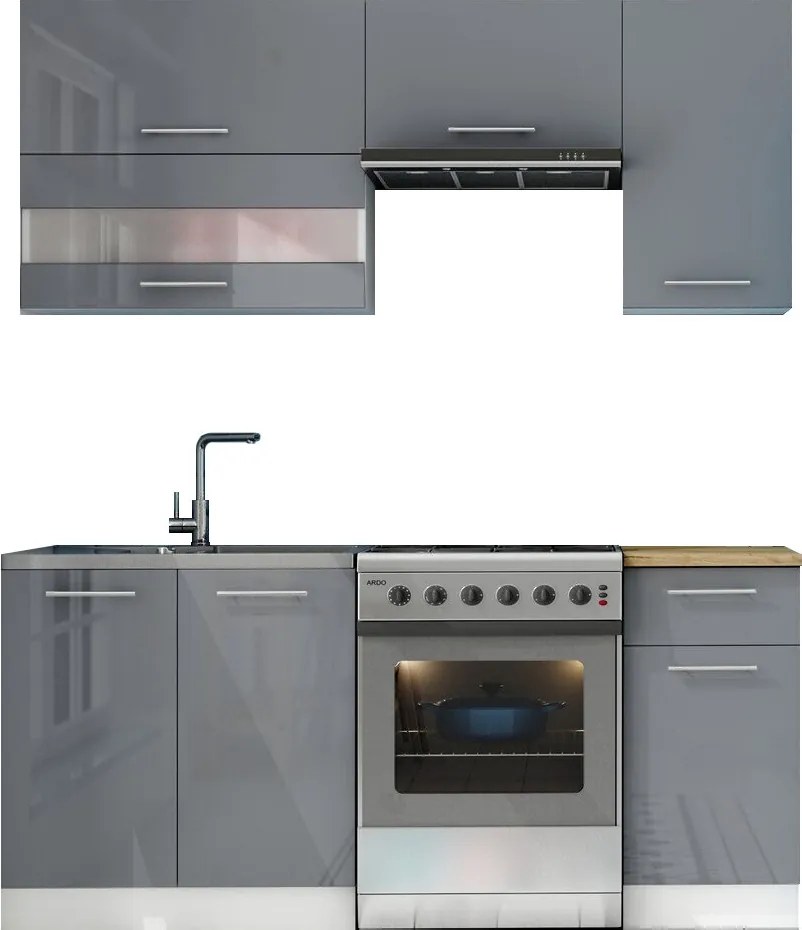 Conjunto de cozinha modular Tiffa Grey 100