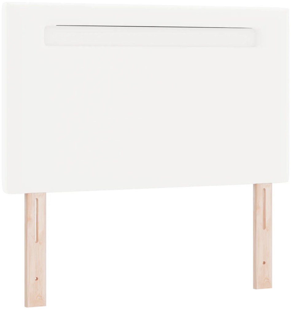 Cama Box Spring vidaXL com colchão Branca Solteiro Couro Sintético