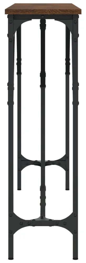 Mesa consola 140x23x75 cm derivados madeira carvalho castanho
