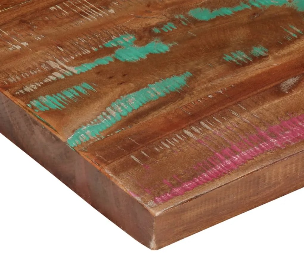 Tampo de mesa retangular 100x80x2,5cm madeira recuperada maciça