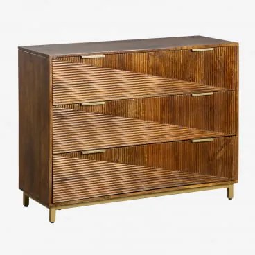 Cómoda 110x40 Cm Em Madeira De Manga Baty Madeira De Manga - Sklum