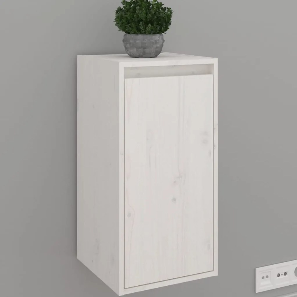 813487 vidaXL Armário de parede 30x30x60 cm madeira de pinho maciça branco