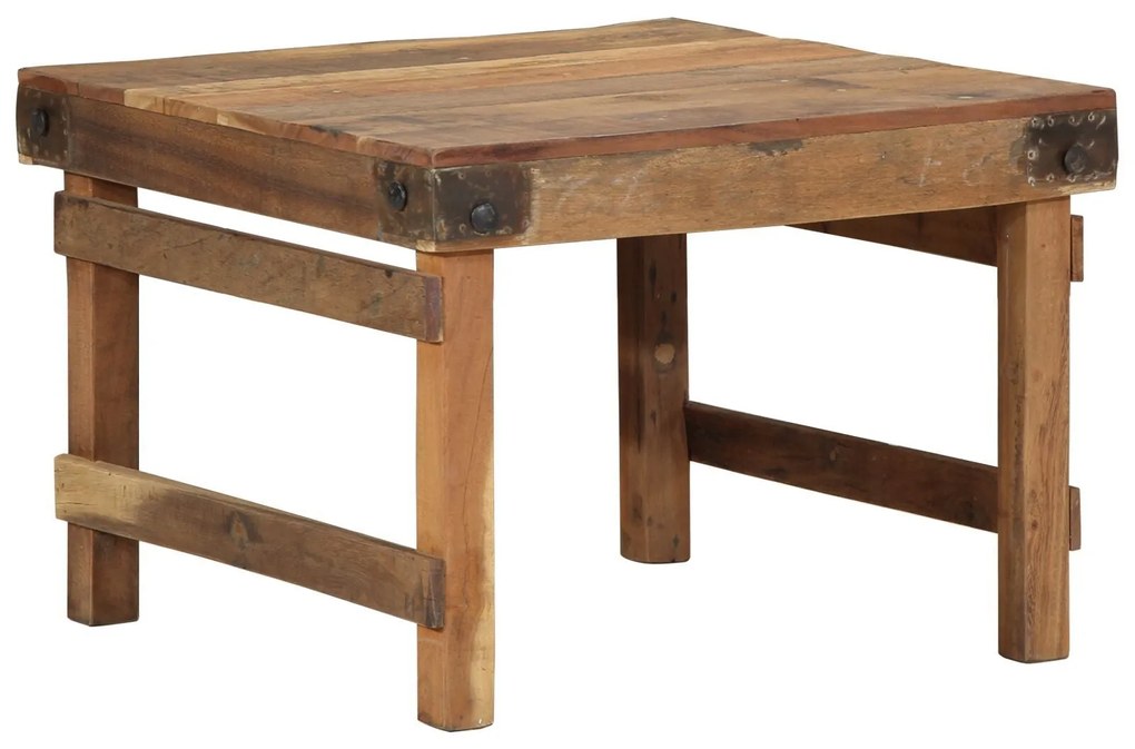Mesa de Centro 55x60x40 cm Madeira Sólida Recuperada