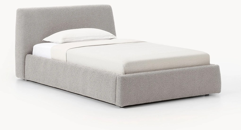 Cama de solteiro em bouclé Cloud
