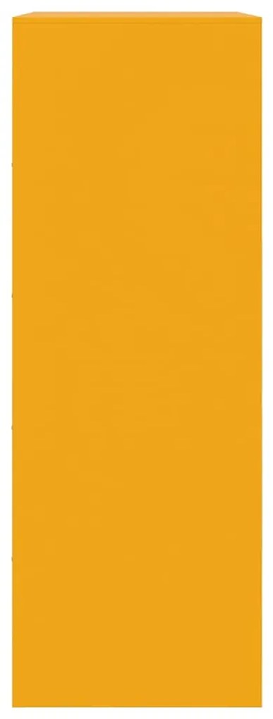 Aparador 67x39x107 cm aço amarelo mostarda