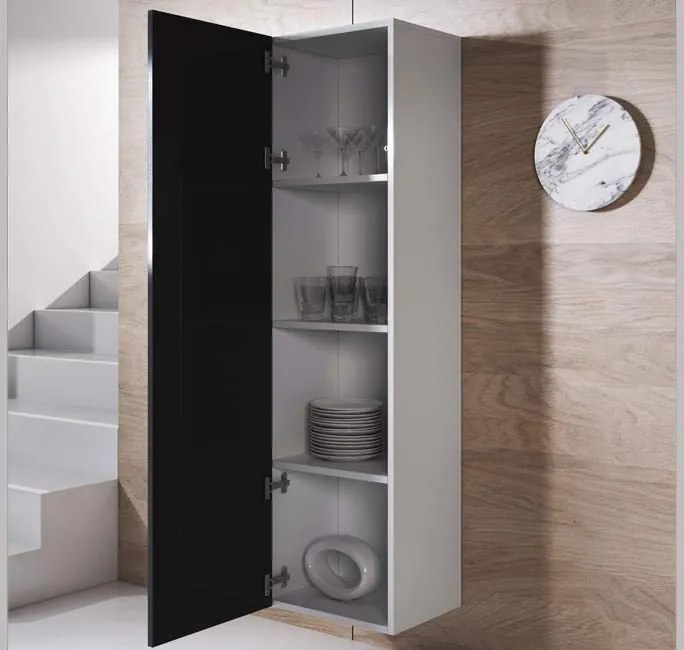 Conjunto de Sala Oiã – 2,6 m – Modular em Branco e Preto com Móvel TV,