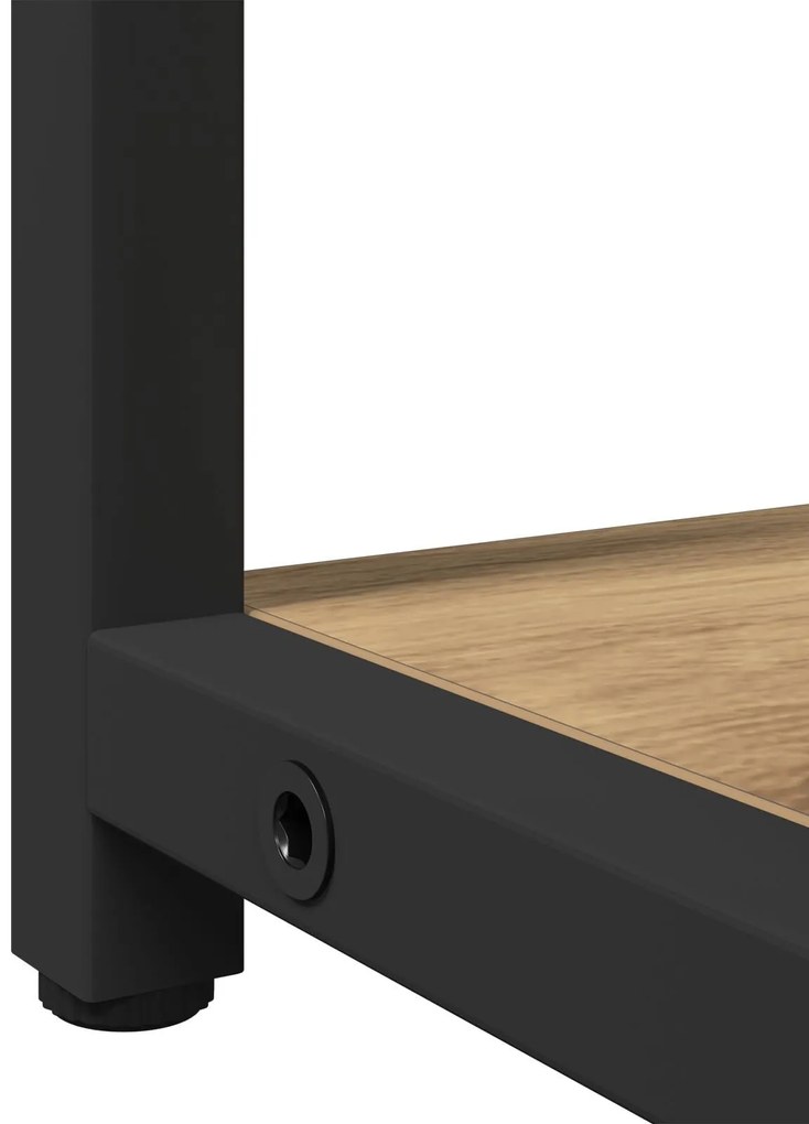 Conjunto de Mesa de Maquilhagem 3 Peças em Madeira de Carvalho Castanh