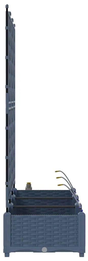 Jardineiras de Jardim 1 pc Cinzeto 120 x 40 x 126 cm Plástico