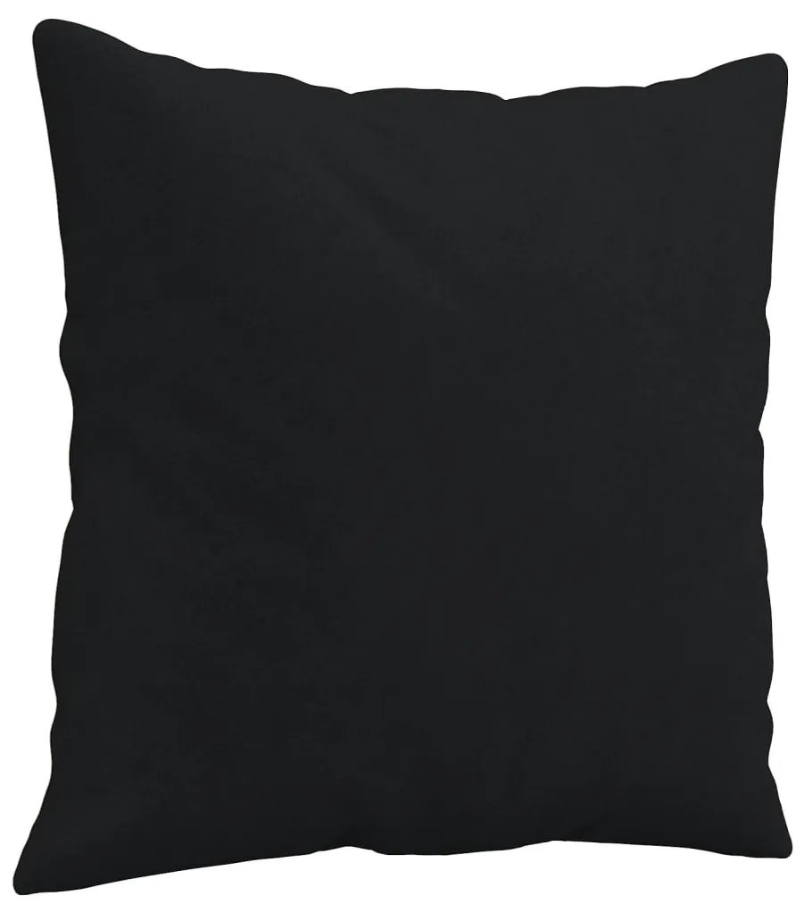 Sofá 2 lugares c/ almofadas 140 cm microfibra preto