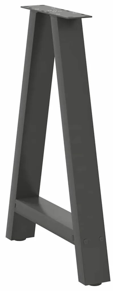 Pés para mesa de jantar em formato A, 2 peças, antracite, 60x(72-73) c