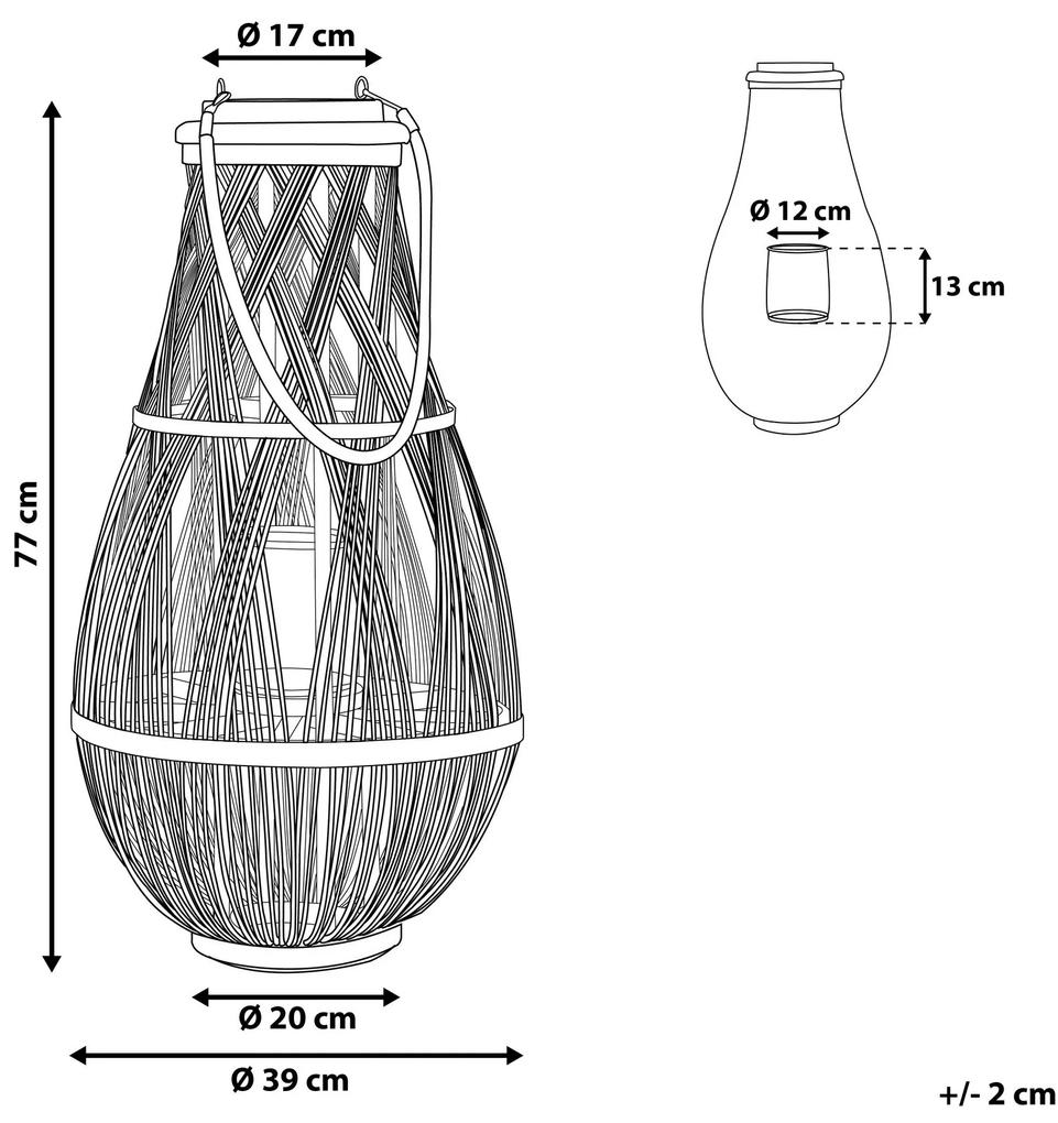 Lanterna decorativa branca 77 cm TONGA Beliani