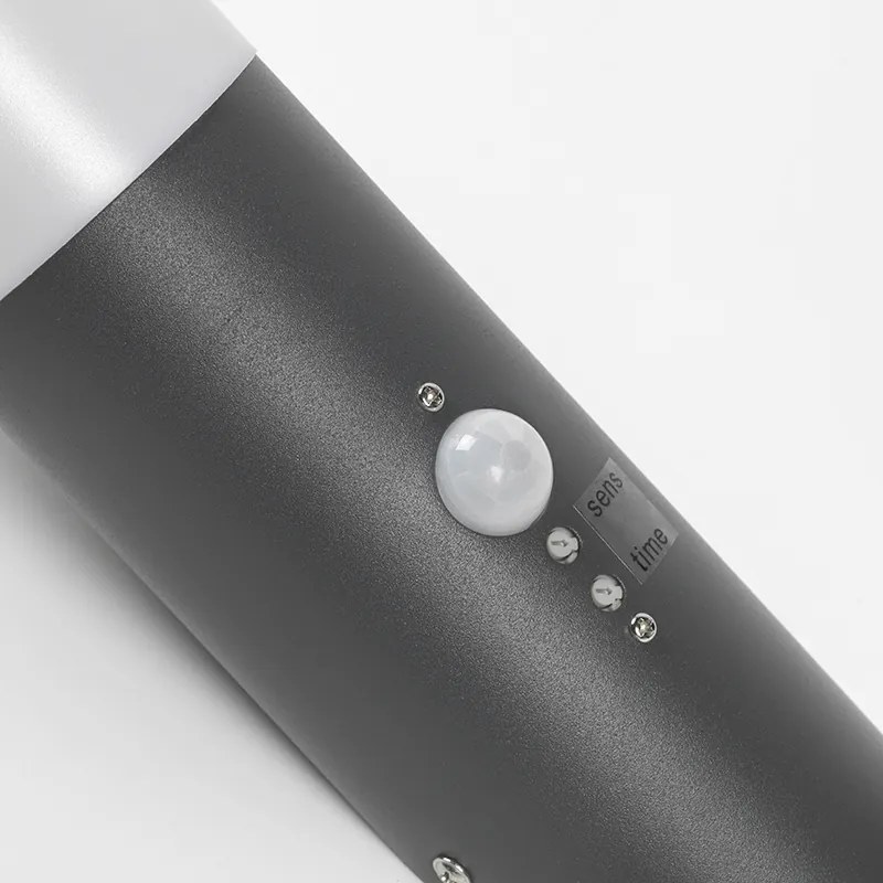 Moderno candeeiro de parede exterior cinza escuro sensor de movimento IP44 - Rox Moderno