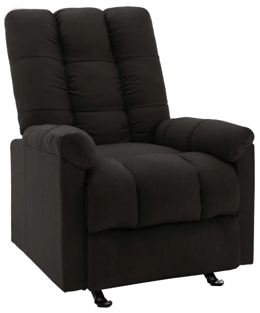 vidaXL Poltrona reclinável tecido preto