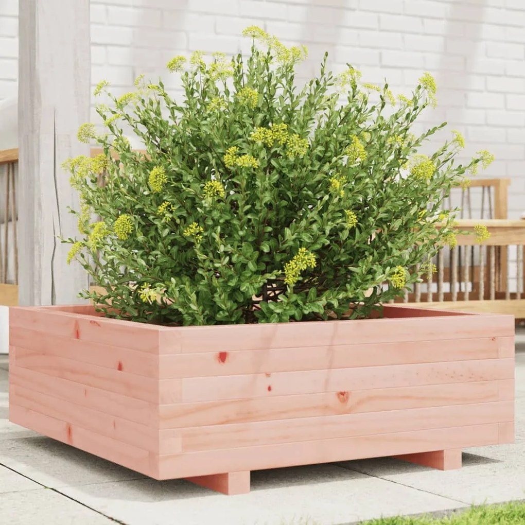 vidaXL Vaso/floreira de jardim 70x70x26,5 cm madeira de douglas maciça