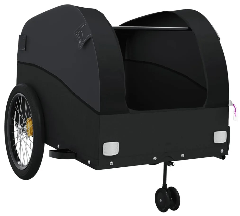 Reboque para bicicleta 45 kg ferro preto