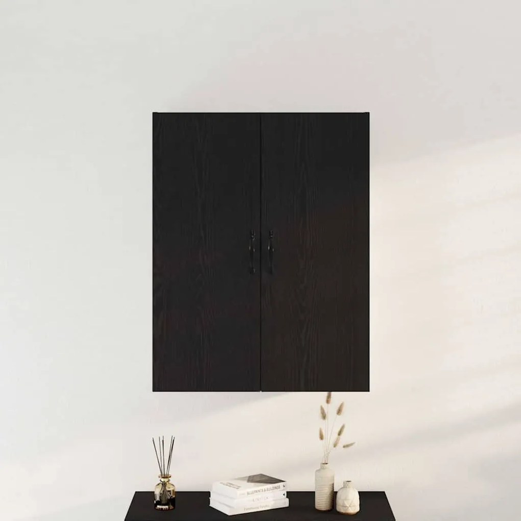 Armário de Parede vidaXL Carvalho Preto 69,5x34x90 cm Madeira de Engen