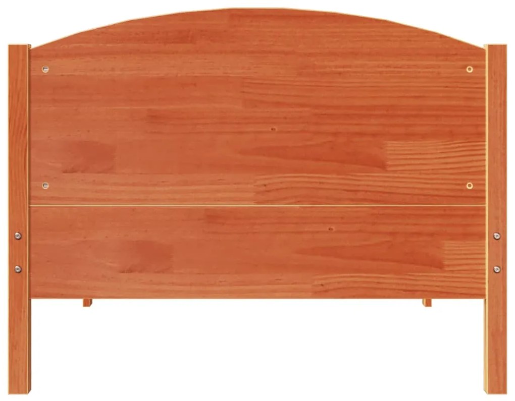 Cama sem colchão 90x200 cm pinho maciço castanho-mel