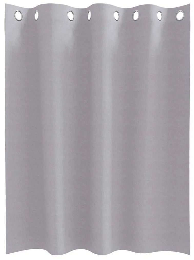 Cortinas 2 pcs Cinza Metálico 140 x 140 cm Poliéster