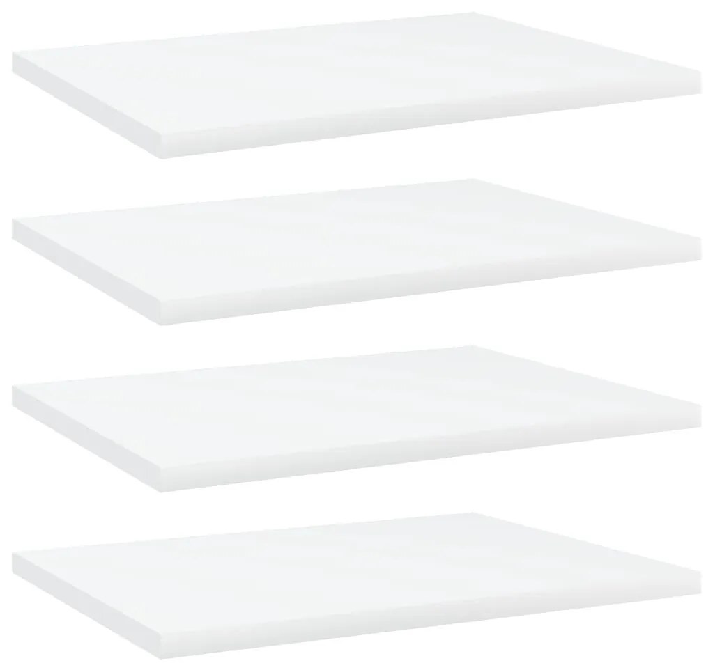 vidaXL Prateleiras para estante 4 pcs 40x30x1,5cm contraplacado branco
