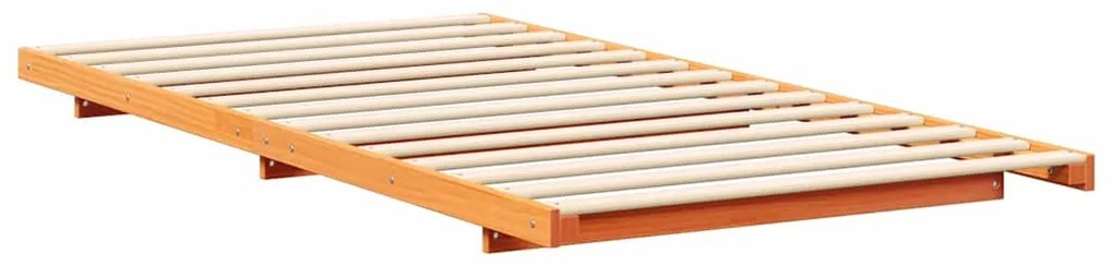 Estrutura de cama de chão Castanho-mel 100 x 200 cm