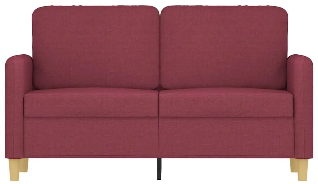 Sofá de 2 lugares tecido 120 cm vermelho tinto