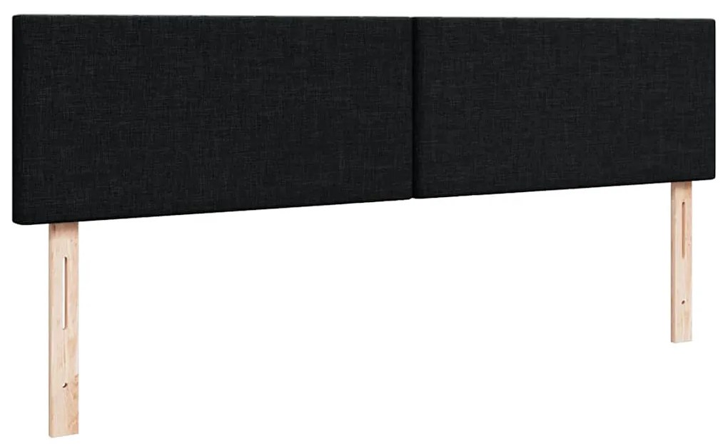 Estrutura de cama otomana com colchão 160x200 cm tecido preto