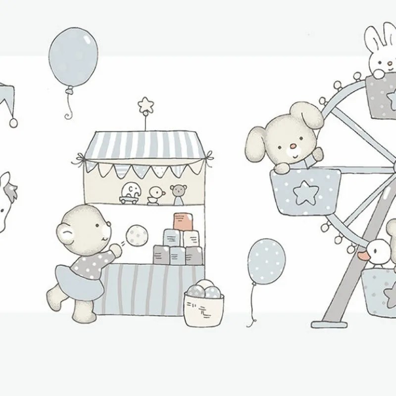 Papel Infantil LULLABY 240-3 Carousel gris amarillo
