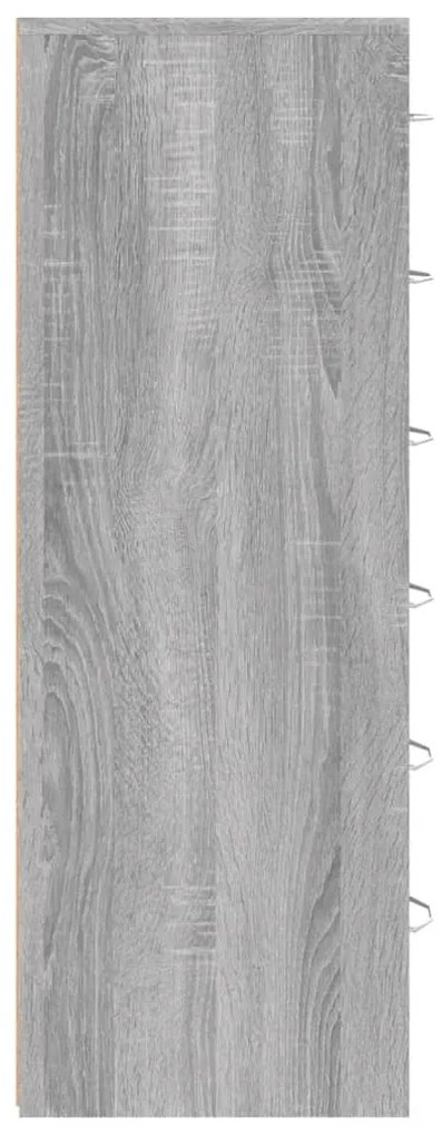 Aparador c/ 6 gavetas 50x34x96cm derivados madeira cinza sonoma