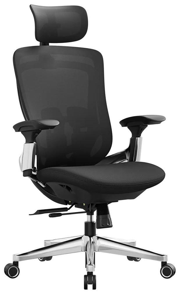 SONGMICS OBN068B01 Cadeira de escritório reclinável ergonômica ajustável - Assento ajustável frontal ou traseiro - Suporta até 150 kg - Preto