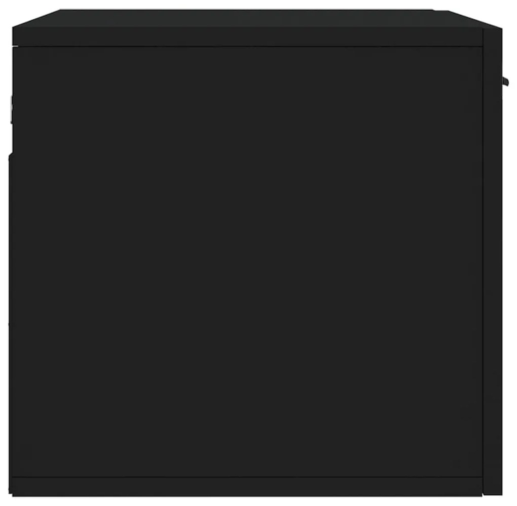 Armário de parede 60x36,5x35 cm derivados de madeira preto