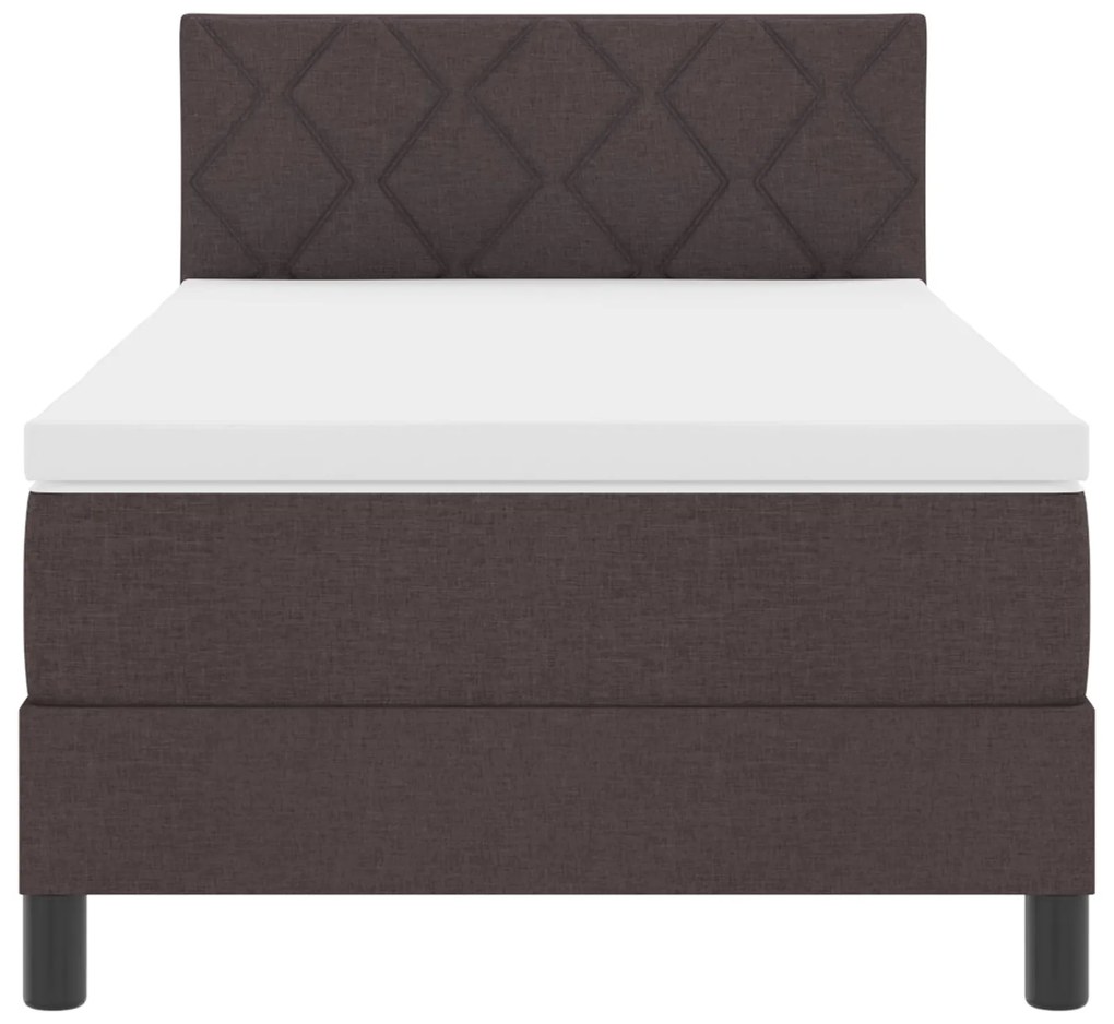 Cama Box com Colchão Castanha 100x200 cm Tecido