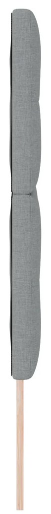 Cabeceira vidaXL Botão Tufted Cinza Claro 140 cm Tecido