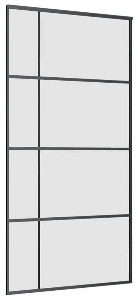 Porta desliz. c/ conj. ferragens 102,5x205cm vidro ESG preto