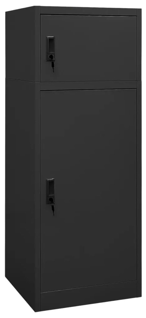 vidaXL Armário para selas 53x53x140 cm aço antracite