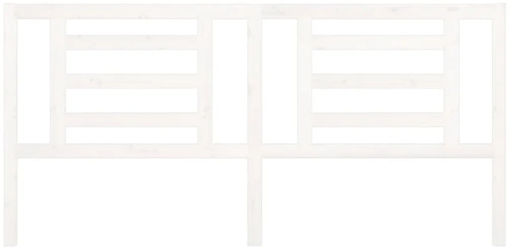 Cabeceira de cama 206x4x100 cm pinho maciço branco