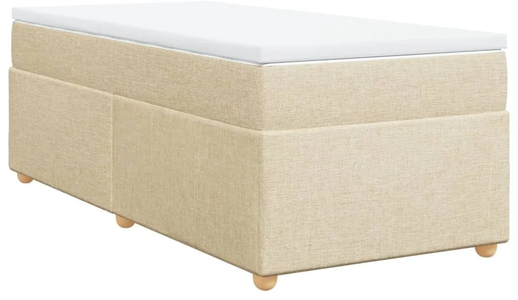 Cama com molas/colchão 80x200 cm tecido cor crème