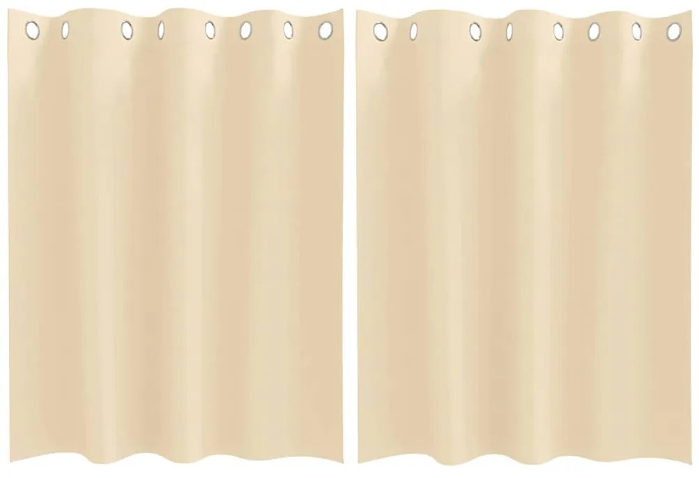 Cortinas com cortinas 2 pcs Creme 140 x 140 cm Poliéster