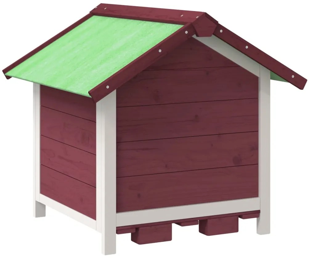Casota para cães 65x65x61,5 cm pinho maciço moca