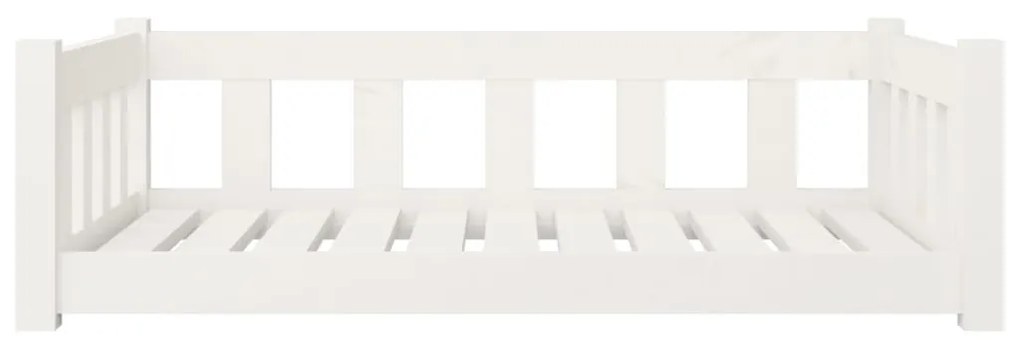 Cama para cães 95,5x65,5x28 cm madeira de pinho maciça branco